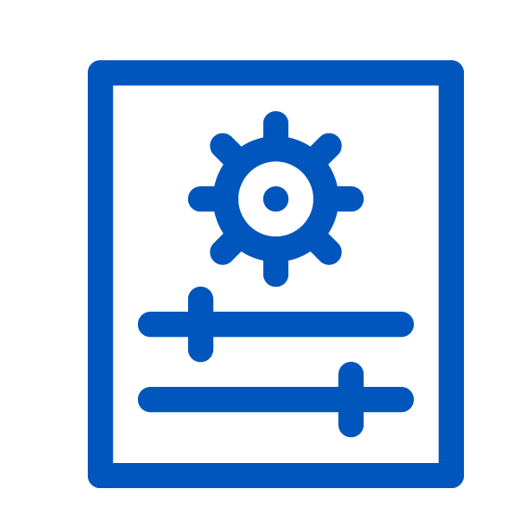 tech rental malaysia settings icon in blue colour