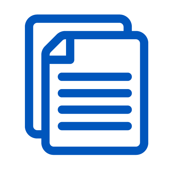 Zero deposit house for rent document icon in blue color