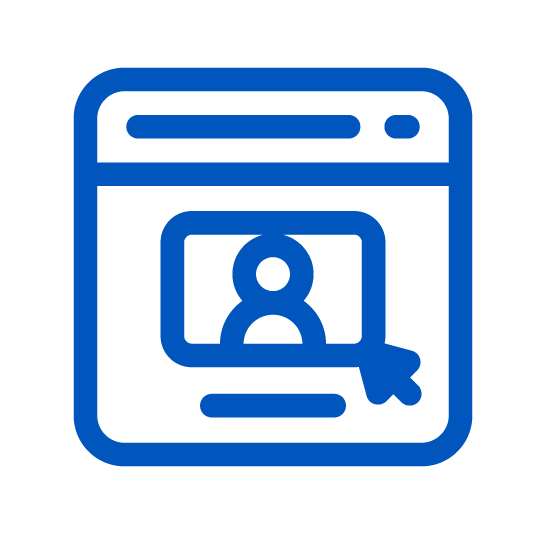 Zero deposit renting singup icon in blue colour